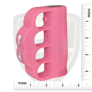 pink brass knuckles with taser zap stun gun