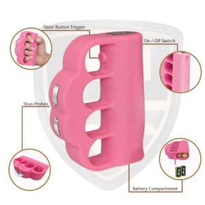 zap knuckle blaster pink zap stun gun