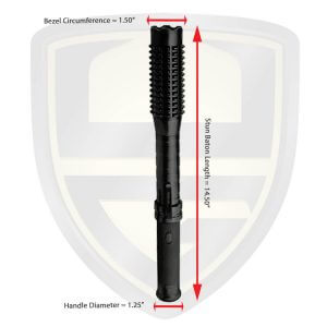 electric baton stun gun size