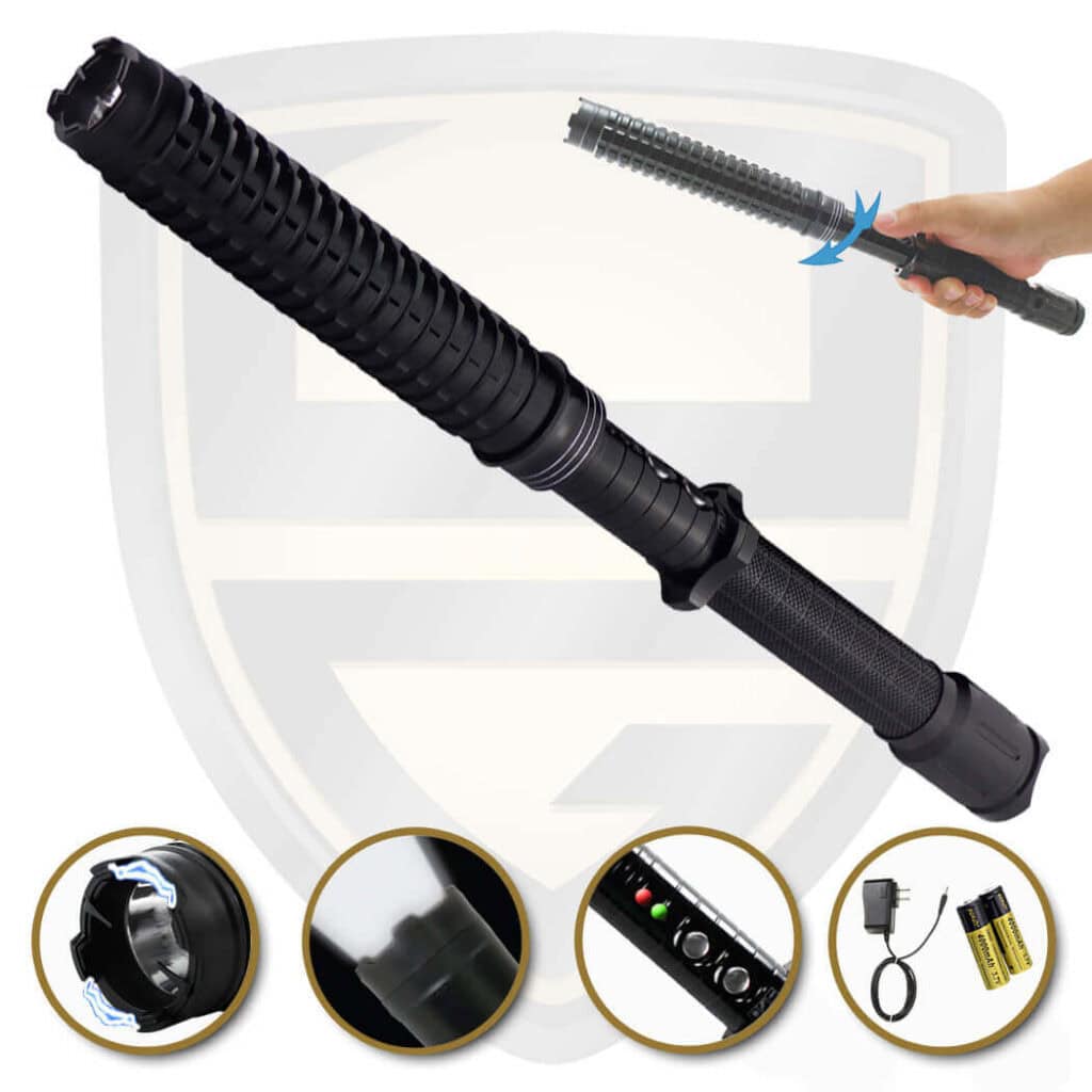 Adjustable Stun Gun Batons With Flashlight | Free Shipping