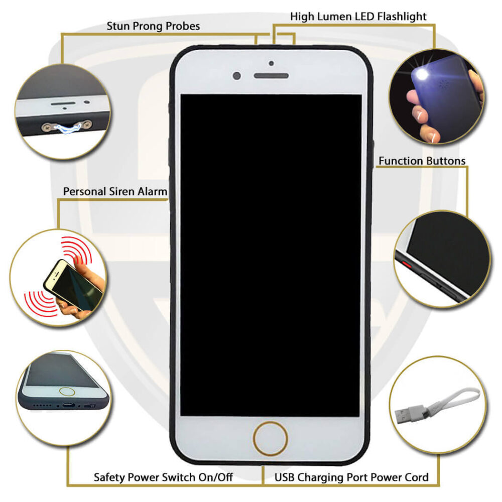 Phone Taser Stun Gun With Flashlight And Alarm Ships FREE