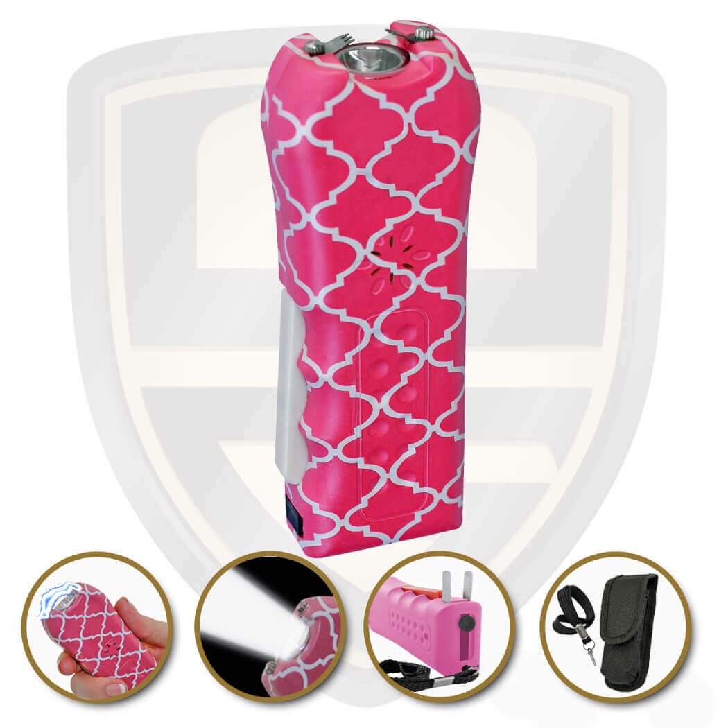 best stun gun disable pin alarm model pink quilt pattern finish