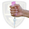 pink pepper spray keychain