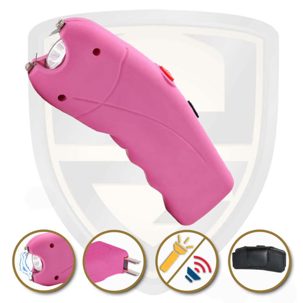 Pink Stun Gun Alarm With Premium Holster | Free Shipping