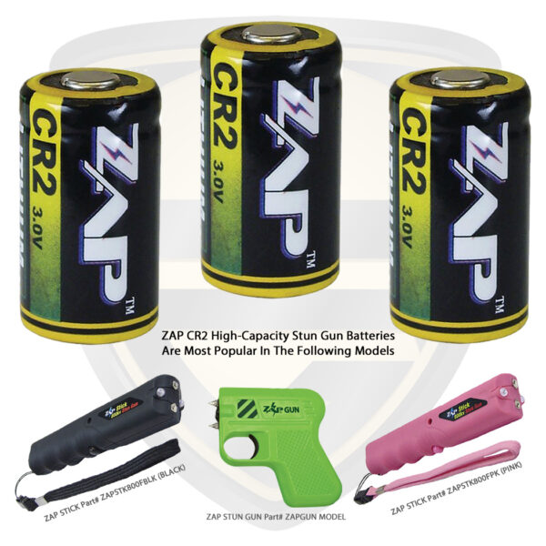 Stun Gun Batteries Original ZAP Brand CR2 Lithium Battery