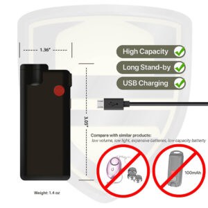 personal alarm with strobe light