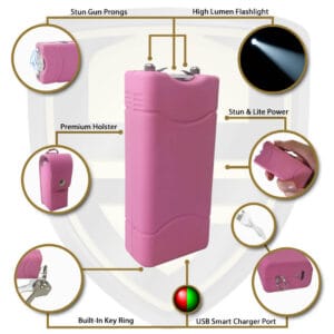 stun gun keychain pink