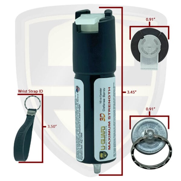 BURN .50oz Keychain Pepper Spray With Safety Lock - Personal Defense (3 Pack?)