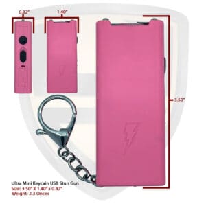 mini taser keychain pink