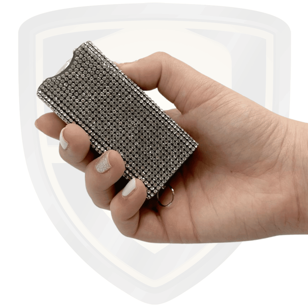 Streetwise Stun Gun Keychain Rhinestun Model_Silver