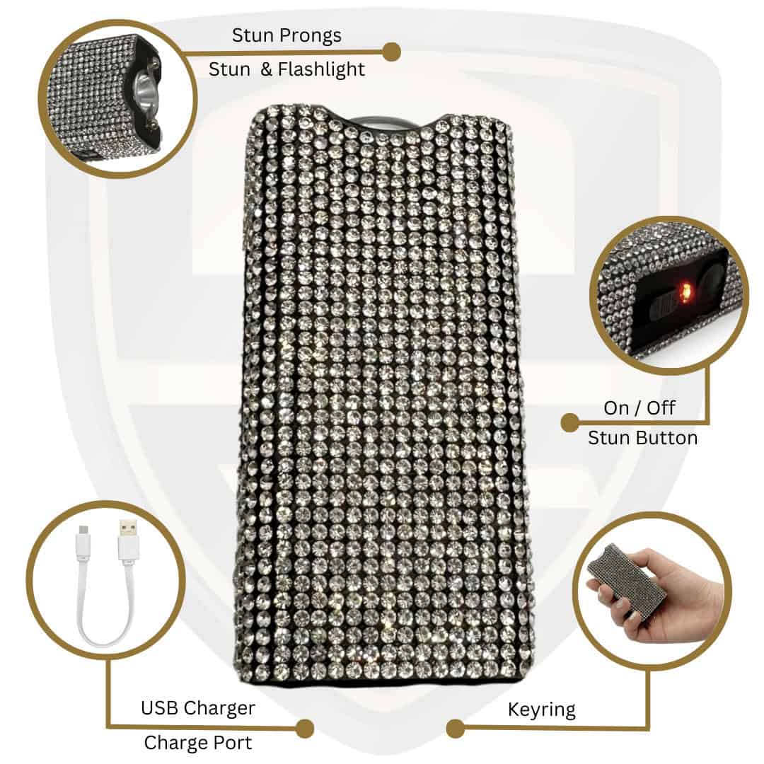Blink Keychain Stun Gun With Rhinestones By Streetwise_Silver