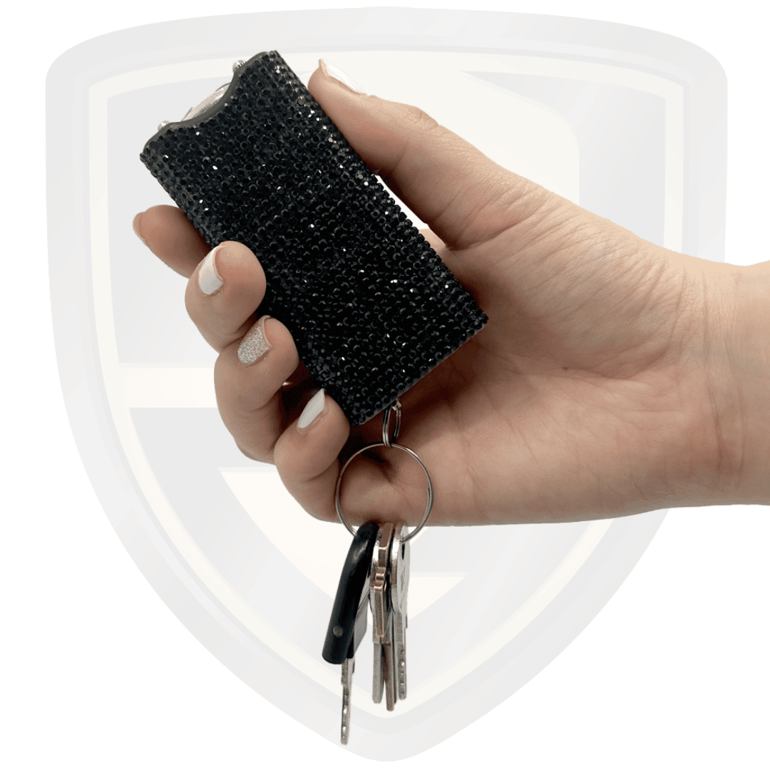 Streetwise Stun Gun Keychain Rhinestun Model_Black
