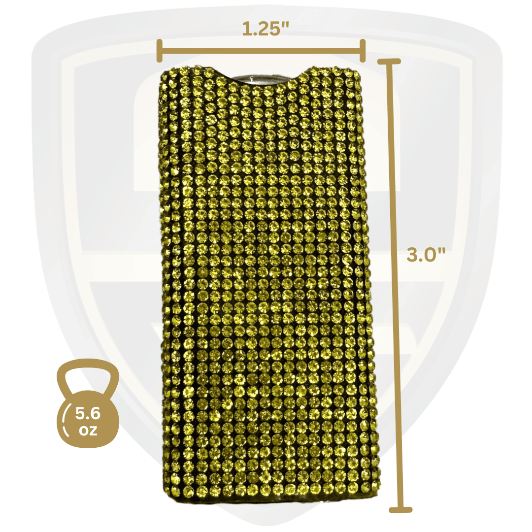 Streetwise Stun Gun Keychain_Gold Rhinestones_SWRKSGD