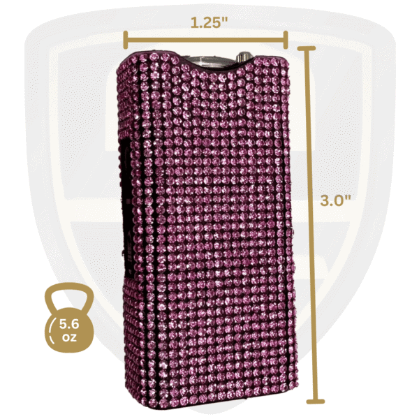 Streetwise Stun Gun Keychain_Pink Rhinestones_SWRKSPK
