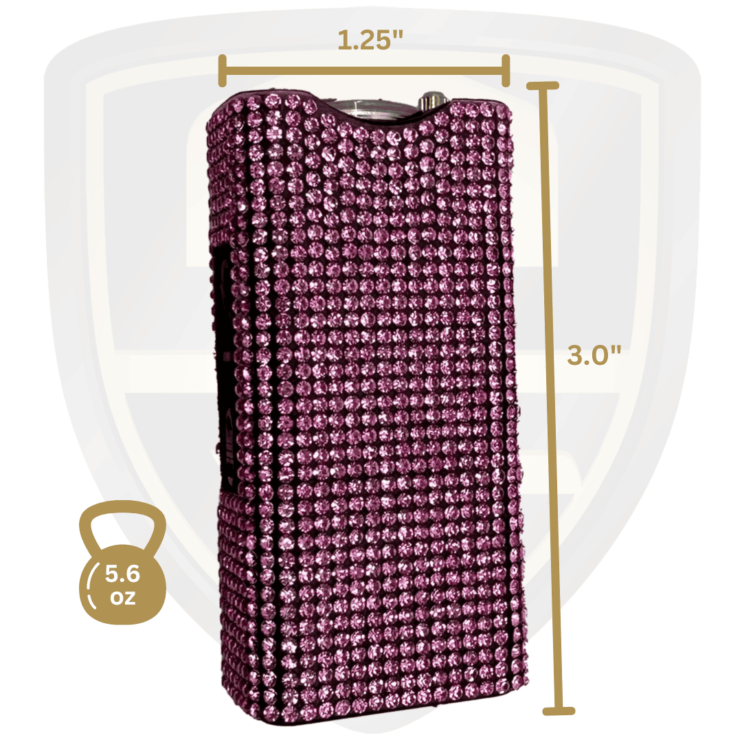Streetwise Stun Gun Keychain_Pink Rhinestones_SWRKSPK