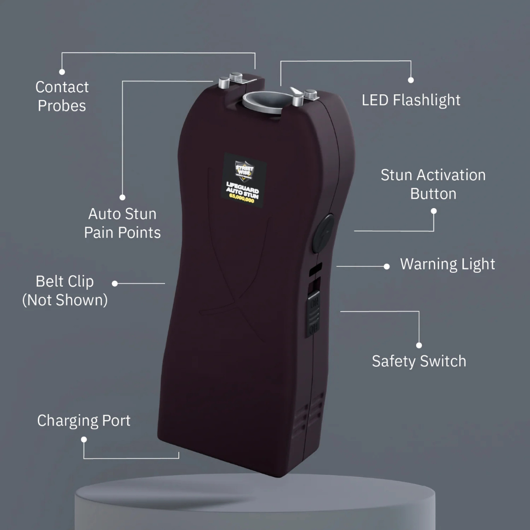 thumbnail image 2 of Defender Pistol Grip Stun Gun – Self Protection With Safety Switch, Police Style 2 of 4