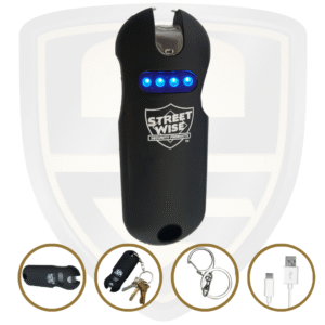 Streetwise SMART Keychain Stun Gun_Black Compact Non-Lethal Self Defense Weapon