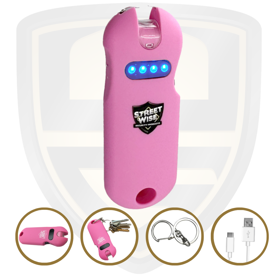 Streetwise SMART Keychain Stun Gun_Pink Compact Non-Lethal Self Defense Weapon