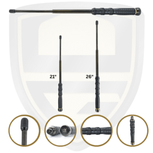 Expandable Nightstick Streetwise Dark Knight Steel Baton_Length Options 21 And 26