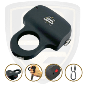 Keychain Stun Gun Sting Ring By Streetwise SWSR18KB Black
