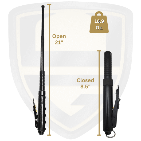 Spring Loaded Truncheon | Automatic Baton | Steel 21 Inch Baton