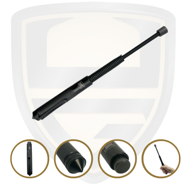 Spring Baton For Self Defense | Expandable | 12 & 21 Inch Length