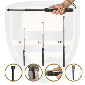 Spring Loaded Police Baton For Sale_Length Options 16,21,26