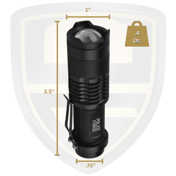 Short Point Flashlight Small Pocket Flashlight | 220 Lumen Mini Flashlight | 3 Light Modes